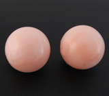 Серьги с solid кораллами и андалузитами