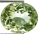 Кольцо с зеленым бериллом и бриллиантами