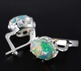 Серьги с эфиопскими кристаллическими опалами