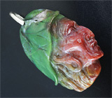 Кулон с миниатюрой «Вождь» из цельного куска агата