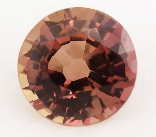 Кольцо с розово-оранжевым сапфиром и бриллиантами