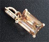 Кулон с солнечным камнем и брилллиантами Золото