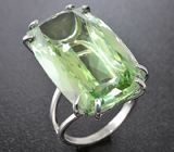 Кольцо c зеленым аметистом Серебро 925