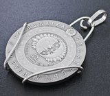 Коллекционная арт-монета «Весы» в оправе из серебра 925 пробы