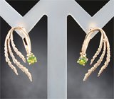 Серьги с демантоидами