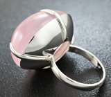 Кольцо c розовым кварцем