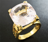 Золотое кольцо с крупным морганитом