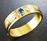 Кольцо с синим сапфиром и бриллиантами