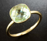 Кольцо с зеленым аметистом