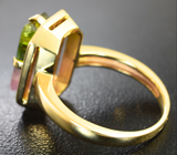 Золотое кольцо с полихромным турмалином