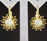 Серьги с бесцветными муассанитами 2,34 карата