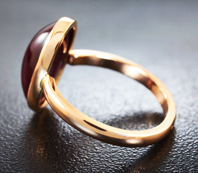 Кольцо со звездчатым рубином 7,13 карата