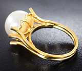 Кольцо с морской жемчужиной 13,74 карата и лейкосапфирами