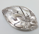 Кулон с редким кварцем с серебряным рутилом и пластинкой слюды 65,5 карата