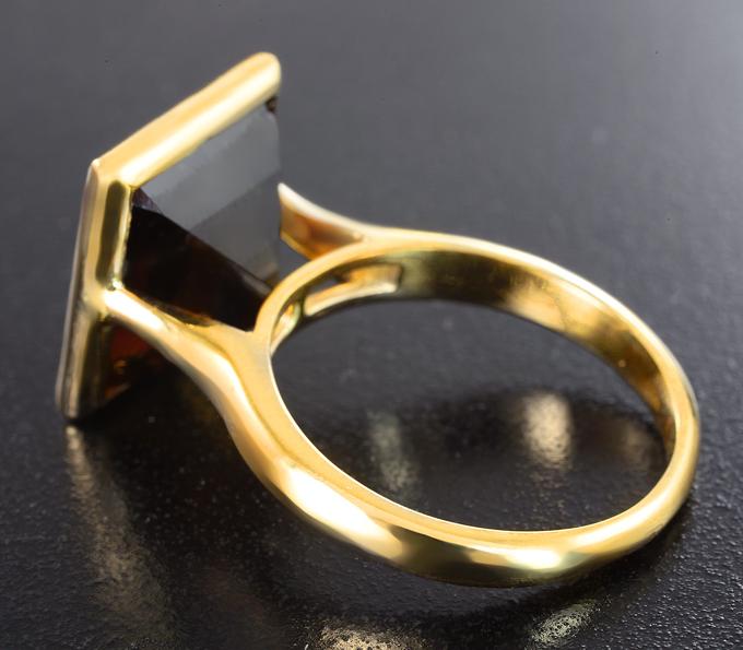 Кольцо с полихромным забайкальским турмалином 7,52 карата