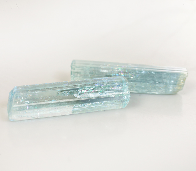 Два кристалла забайкальского аквамарина 14,94 карата