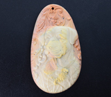 Камея-миниатюра «Лабрадор» из цельной яшмы