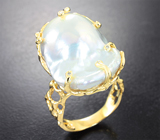 Кольцо с жемчужиной барокко 32,64 карата и бриллиантами