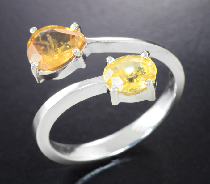 Серебро 925 Кольцо с сапфирами