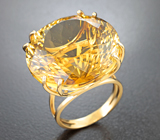 Кольцо с цитрином 49,97 карата Золото