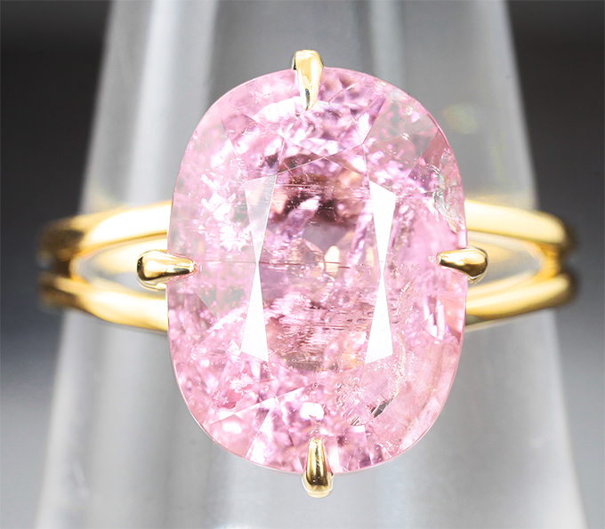 Кольцо с розовым турмалином 5,48 карата