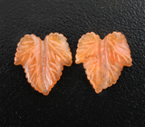 Пара резного карнелиана 3,34 карата