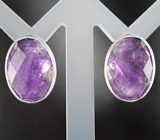 Серьги с аметистами 19,67 карата