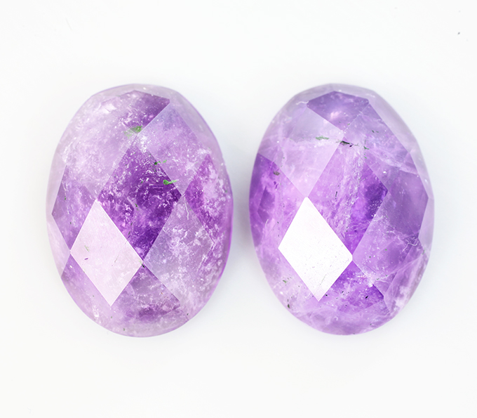 Серьги с аметистами 19,67 карата
