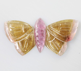 Набор из 3 резных турмалинов 4,86 карата