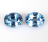 Пара редких синих шпинелей высокой чистоты 0,57 карата