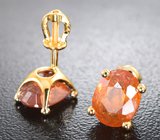 Пусеты со спессартинами 4,87 карата