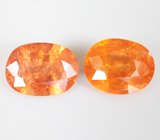 Пусеты со спессартинами 4,87 карата