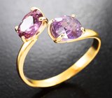 Кольцо с пурпурно-розовыми сапфирами 2,37 карата Золото