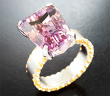 Кольцо с аметрином авторской огранки 10,65 карата и сапфирами