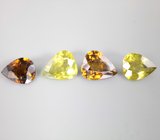 Крупный набор из 4 сфенов 9,73 карата