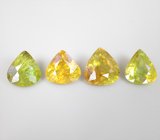 Крупный набор из 4 сфенов 10,44 карата