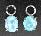 Подвесы для серег с «неоновыми» апатитами 4,53 карата