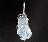 Кулон с кристаллическим мексиканским опалом 8,48 карата