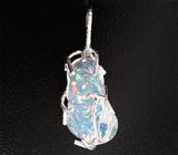 Кулон с кристаллическим мексиканским опалом 8,48 карата