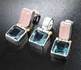 Комплект с «неоновыми» флюоритами 9,39 карата и смитсонитами 4,84 карата