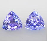 Пара танзанитов 2,55 карата
