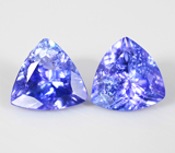 Пара танзанитов 2,62 карата
