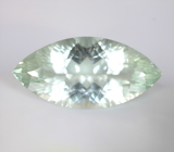 Чистейший крупный платиново-зеленый аметист лазерной огранки 21,17 карата