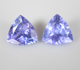 Пара насыщенных танзанитов 2,3 карата