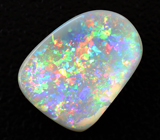 Кольцо с австралийским solid опалом 2,02 карата, разноцветными сапфирами и цаворитами гранатами Золото