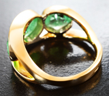 Кольцо с мятно-зелеными цаворитами 2,32 карата Золото