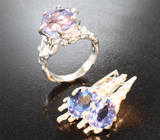 Комплект с флюоритами со сменой цвета 6,53 карата Серебро 925