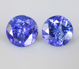Пара танзанитов 3,77 карата