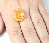 Крупный резной цитрин 21,53 карата