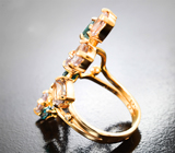 Кольцо с грандидьеритами 1,1 карата, морганитами и бриллиантами